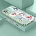Xiaomi Redmi Note 10/Redmi Note 10S Cute Cartoon Hello Kitty For Girls Square Edge Pattern Casing Plated Phone Shell Luxury Plating Soft Phone Case. 