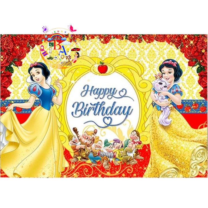 Snow White Princess Fancy Backdrop Car Theme Fancy Panaflex Snow White Princess Birthday Party Banner Code 6