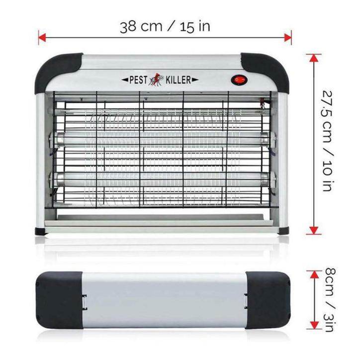 20W Electric Indoor Bug Zapper, Mosquito, Moth, Wasp, Insect Killer, Fly Zapper, Bug Lamp Light for Home, Restaurant, Office Use with Protection Mesh Film. Efficient & Effective