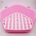 Rabbit Litter Box, Pets Pan Durable Portable with Grid Pet Toilet Potty Trainer for Bedding Supplies Ferret Kittens Hamster Rabbit. 