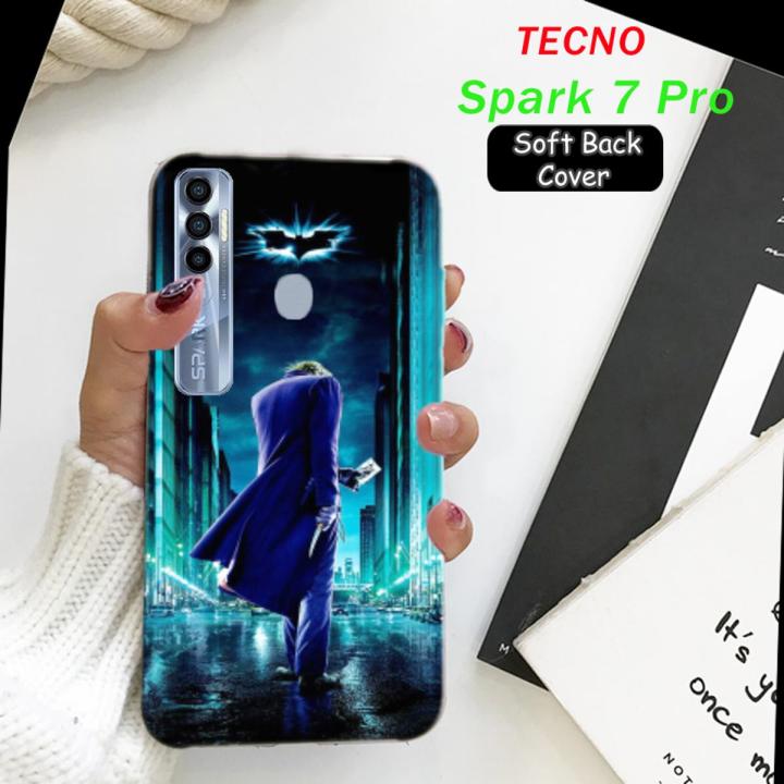 Tecno Spark 7 Pro Back Case  - The Joker Soft Case Cover