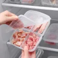 4 Grid Food Fruit Storage Box Portable Refrigerator Freezer Box Make up Organizer. 