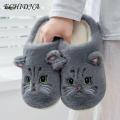 ECHIDNA Soft Cozy Slippers Cozy Cartoon Cat Pattern Winter Slippers for Women Warm Soft Plush Home Slippers. 