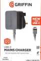 Griffin Fast Charger Type C with long wire 1.2m charge on 15watt/3AMP. 