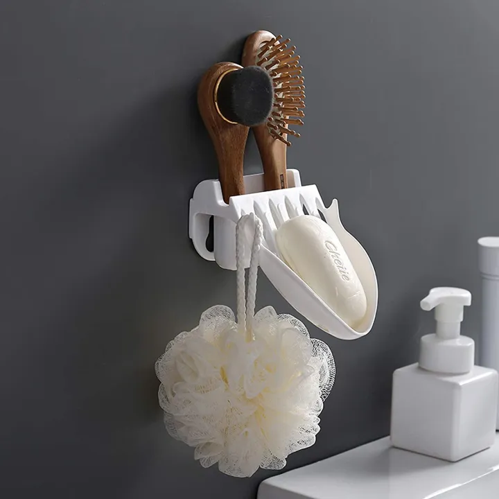 Self%20Adhesive%20Soap%20Tray%20Holder%20Container%20Wall%20Mounted%20Shape%20Plastic%20Bathroom%20Accessories%20Soap%20Dish%20Drain%20Storage%20Box%20-%20Image%202