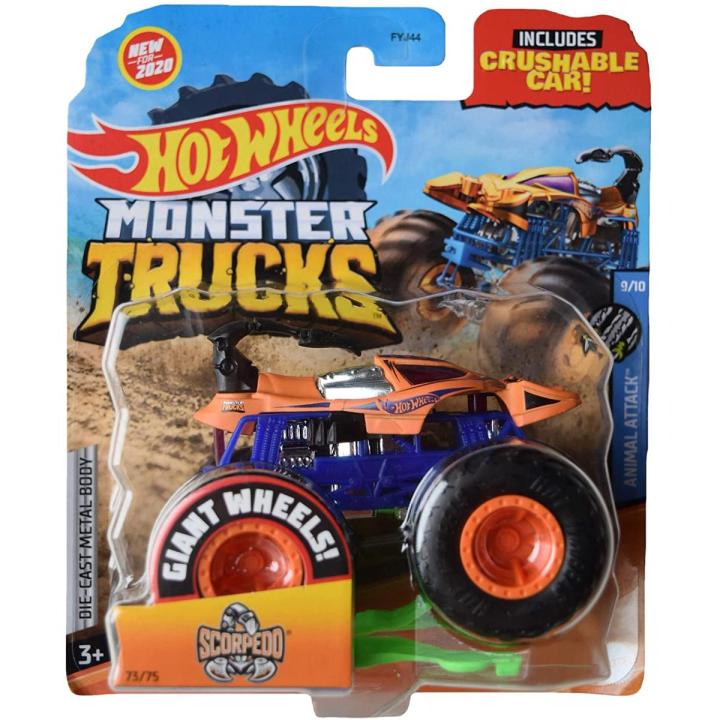 2020 Hot Wheels Monster Truck Scorpido Scorpion 1/64 Truck Giant Wheels
