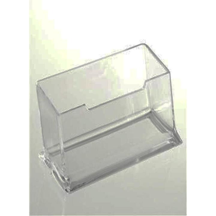 Visiting Card Stand Acrylic Clear Desktop Business Card Display Holder for Office - Transparent