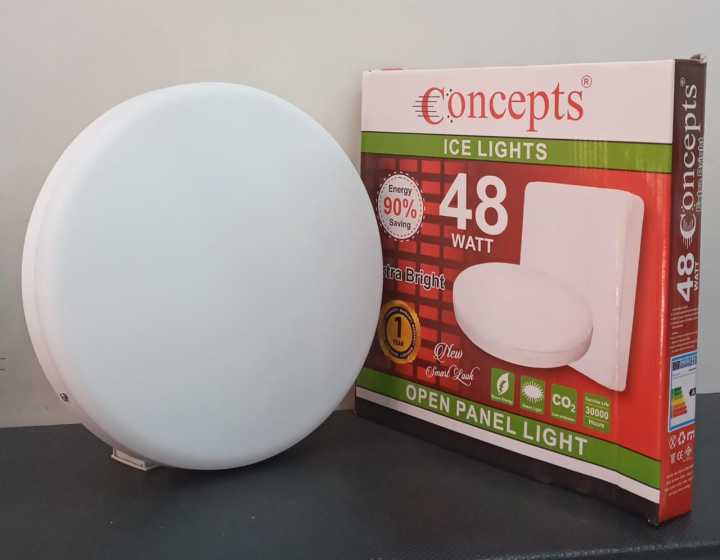 Concepts 48watt ICE Lights | Open Panel Light | Ceiling Downlight and wall light | Inches Size of 4 to 4.5 | Extra Bright light with Energy saving.
