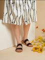 Handmade Foot Forward Flat Slippers for Women - Comfortable & Stylish, Available in Multiple Sizes. 