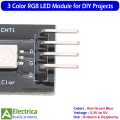 RGB SMD LED Module – 3 Color Light for Arduino, MCU, Raspberry Pi, and DIY Electronics Projects – Three Primary Color Output – Durable & Easy to Use by Electrica. 