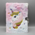 Unicorn Diary for Girls with Lock and Keys, Unicorn Journal, Magic Unicorn Notebook for Kids and Adults, Plush Secret Diary Lined Notebook. 