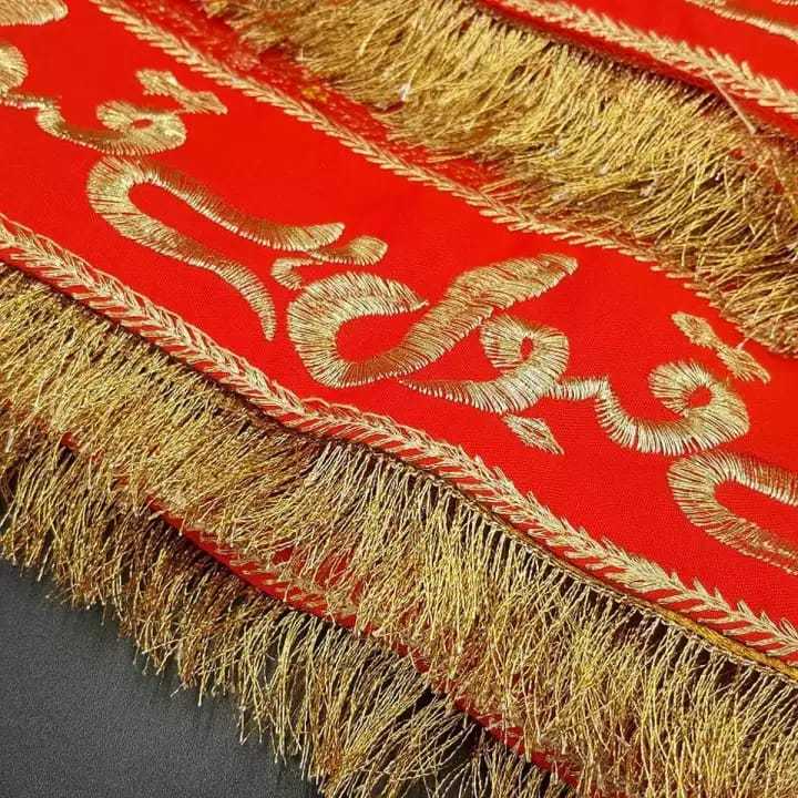 Qabool Hai with Groom Name Customization Bridal Net Fancy Dupatta Wedding Nikah Party - RED - Fine Tailored Stitch Nikkah Duppatta For Shadi Qubool Hai Lace Dupata For Girls Women Traditional Embroidery Bridal Dubata Net Fancy Dress Qubool Hai Dupatta