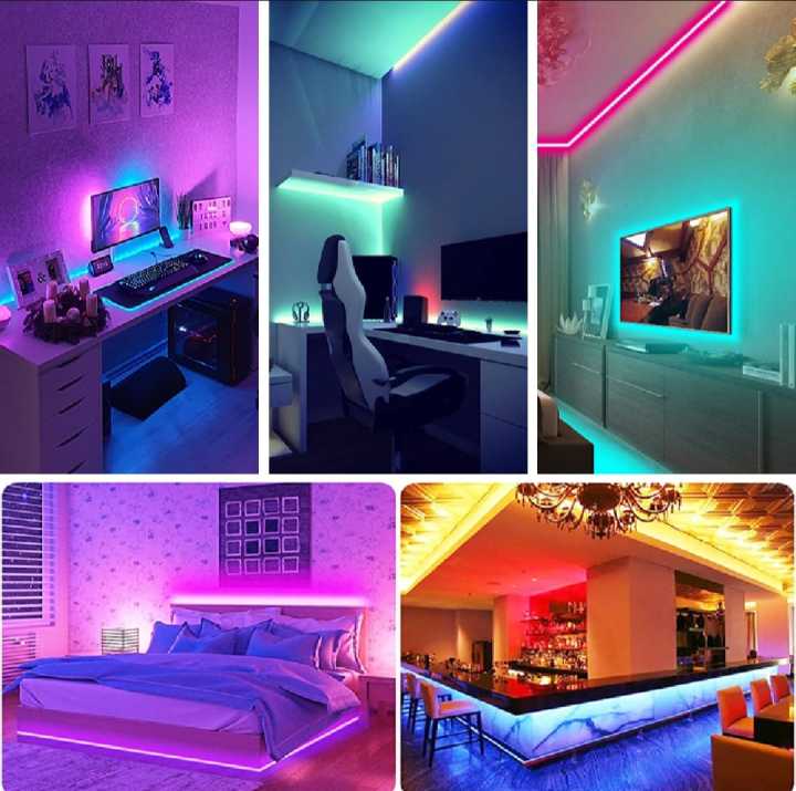 Dynamic Life RGB LED Strip Lights 15 Feet Self-Adhesive Waterproof ...