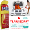 Portable Home - Car Fire Kill Stop Extinguisher Foam Spray 6 years long Expiry with Hanging Back Cover Stand - Aluminum Body Safety First For LTV HTV Bike Car Cycle Motorcycle Van Chingchi Rikshaw -Retardant Fluid 500ML. 