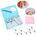 Professional Steel Ear Nose Navel Body Piercing Gun 98pcs Studs Tool Kit Set STARLITE. 