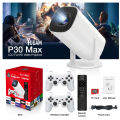 P30 Max Projector 4K HD 1080P Bluetooth Android 11 Proyector with 2 Wireless Game Controllers Built-in 3000 Games (Game with Controller Projector). 