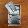6 Pcs 2" Inch Door Hinge Star Brand Galvanized Iron Silver. 