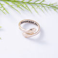 Wholesale Hug Ring Adjustable I Love You Forever Couple Hugging Rings For Women Men. 