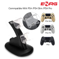 Energy - ENRG Dual Vertical Charging Stand for PlayStation 4 Station Sony Playstation4 / PS4 Slim Pro Controller Black. 