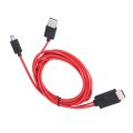 6.5 Feet Micro-USB to HDMI Adapter Converter Cable (11 Pin, Red). 