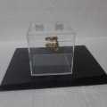 Gift Lock Box Acrylic Plastic Size 4x4x4 ,L x W x H you can customize your name. 