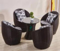 Shizi Balcony Chairs & Table Outdoor Rattan Coffee table/Cane/Wicker waterproof furniture - Restaurant/Garden patio Dinning all weather chair/sofa dinning set- Restaurant furniture. 