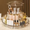 Dazzin - Luxury Desktop Cosmetic Organizer - Dustproof & Waterproof Makeup Vanity Storage Beauty Box - Beauty Box for Girls - Makeup Organizer Box - Make Up Organizers for Vanity, Countertop Cosmetic Storage with Drawers and Transparent Cover for Bedroom. 