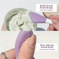 Silicone Double Head Mask Brush, Silicone Face Wash Brush, Mud Film Special Scraper Applicator, Facial Cleansing Brush, Cleaning Tool. 