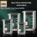 25ml/50ml/100ml/250ml/500ml/1000ml Glass Beaker - Iwakipyrex-Beaker low form griffin heat resistant glass vessel, lab grade glassware, graduated beaker 3.3 borosilicate for laboratory, baking and perfume making chemistry lab glass. 