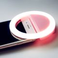 Light Ring For Mobile Lens Selfie Lamp Flash Backlight Selfie Light LED Luminous Clip Lamp Photography Video Makeup Ringlight-White. 