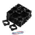 100 Pcs 18650 Li-ion Batter Spacer Holder 100 Hole 1x 3.7v 18650 Black Plastic Cell Bracket. 