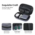 UGREEN Travel Case Gadget Bag Small Portable Electronics Accessories Organizer Travel Carry Hard Case Cable Tidy Storage Box Pouch with Double Layer Double Zipper Snap Hook Carrying Strap. 