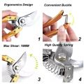 Fruit Tree Thick Branch Pruning Shears Portable Bird-Mouth Flower and Garden Shears Clippers Gardening Secateurs Scissor, Professional Sharp Secateurs Tree Trimmers with Spring-Loaded Comfort Handles. 