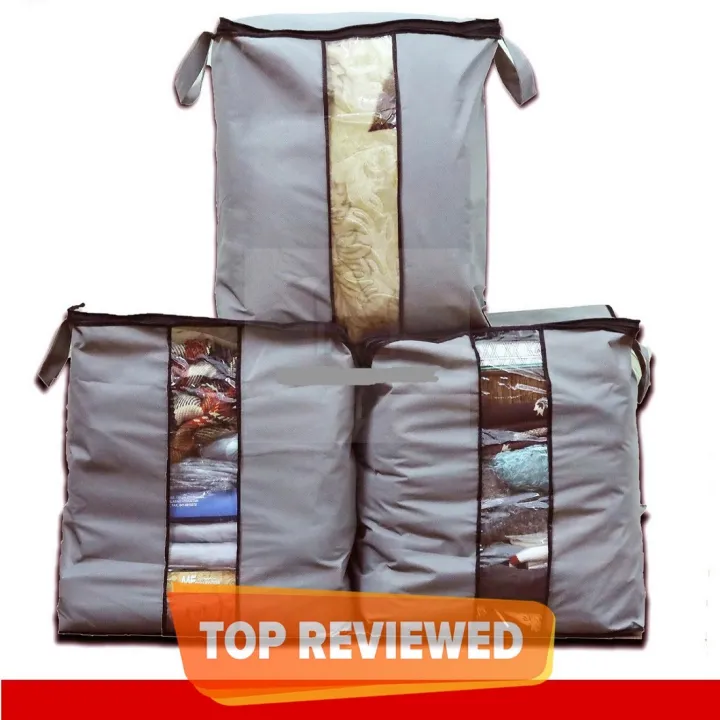 Pack%20of%209%20-%20Portable%20Bamboo%20Clothes%20Blanket%20Large%20Folding%20Bag,%20Non%20woven%20Portable%20Clothes%20Storage%20Bag%20with%20Clear%20View%20Window%20For%20Pillow%20Quilt%20Blanket%20Bedding,%20Large%20Foldable%20Clothes%20Storage%20Zipper%20Bag,%20Cloth%20Storage%20Box%20for%20wardrobe%20-%20Image%202