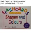 Shapes and Colours Flash Cards size 5x7.5 inch each card x 24 cards pkts. 