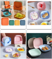 10Pcs Multi-function Plate Set (Plastic)Durable Lightweight Plastic Plates - Perfect for Snacks, Meals, Indoor & Outdoor Use High-Quality Plastic Plates with Anti-Slip Base for Home, Camping & Picnics. 
