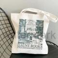 Shakespeare and Company Totes Daunt Books Tote Bag Canvas Shoulder Bag Aesthetics Shopping Bag Handbags Library Bag Back To Gift PCardiaCP. 