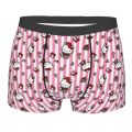 Hello Kitty Pattern Boxer Shorts For Homme 3D Printed Cartoon Underwear Panties Briefs Breathable Underpants. 