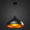 CraftThink Nordic Modern Ceiling Light Fixture, Macaron Pendant Light Teardrop Drop Simple Light Hanging Lighting Fixtures Chandelier for Restaurant bar Coffee Dining Room (Color-Black)-12 inch Width Bulb Not Included. 