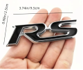 RS Metal Car Emblem -Black/Silver-. 