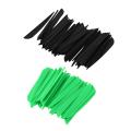 100 Pack Arrows Vanes 4 Inch Plastic Feather Fletching for DIY Archery Arrows - 50 Pack Black & 50 Pack Green. 