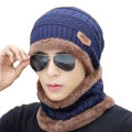 Hat and neck warmer Winter Beanie scarf Set Fleece Lined Skull Cap and Scarf Unisex Hat & Scarf Set Stylish Knit Skull Cap for Men Women. 