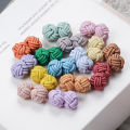 1pair Colorful Double Rope Ball Knot Cufflinks Novelty Colors Braided Handmade Elastic Upscale Men's Classic Cuff Links For Men. 
