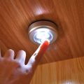 3 LED Battery Powered Wireless Night Light Stick Tap Touch Push Security Closet Cabinet Kitchen Wall Lamp. 