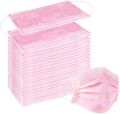 Disposable  Face Mask Light Pink 3 Protective Layers, Nose Pin Cover Pack of 25pcs For Kids. 