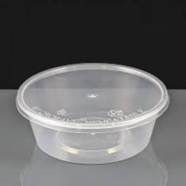 Round Food Container Storage Boxes 400ml to 500ml Pack Of 15pcs 1 pc extra on every order, with Separate Lid Clear Transparent Plastic.