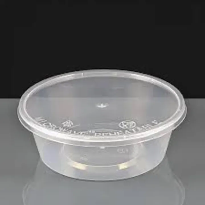 Round Food Container Storage Boxes 400ml to 500ml Pack Of 15pcs 1 pc extra on every order, with Separate Lid Clear Transparent Plastic.