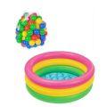 2 feet inflated swimming pool 57107 & 25 Plastic Balls - Multicolour-(K.S.). 