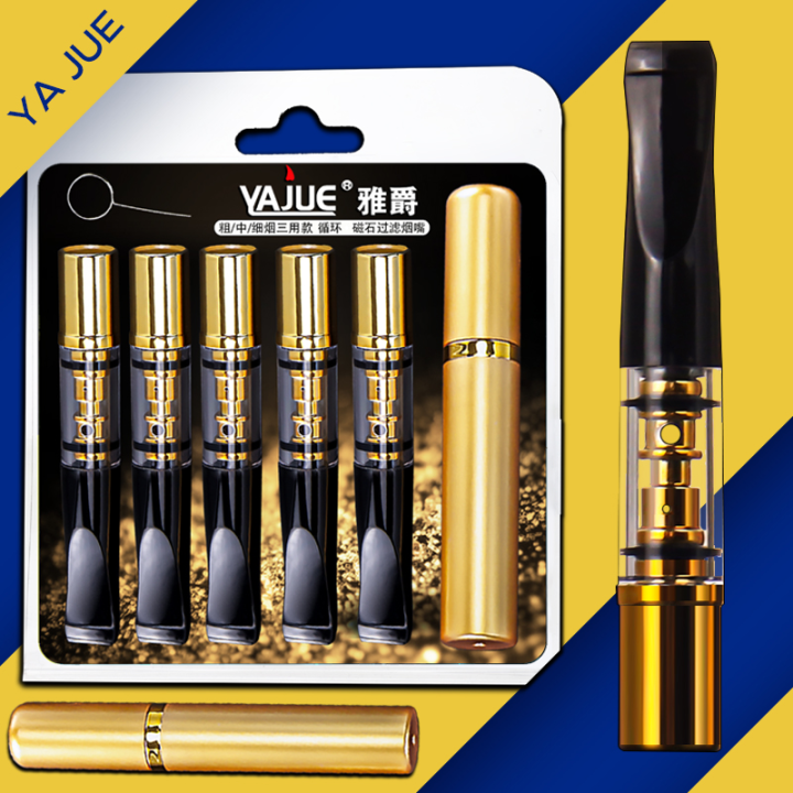 Yajue Magnet Filter Tip Cigarette Holder Thick Medium and Thin Universal Circulating Double Filter Washable Men's Tar Cigarette Holder