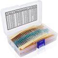 1280 Pieces 64 Values Resistor Kit, 1% Assorted Resistors 1 Ohm-10M Ohm 1/4W Metal Film Resistors Assortment for DIY Projects and Experiments. 